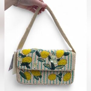 Viral Lemon Beaded Shoulder Bag Made in India
